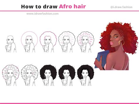 how to draw an afro|afro hair drawing tutorial.